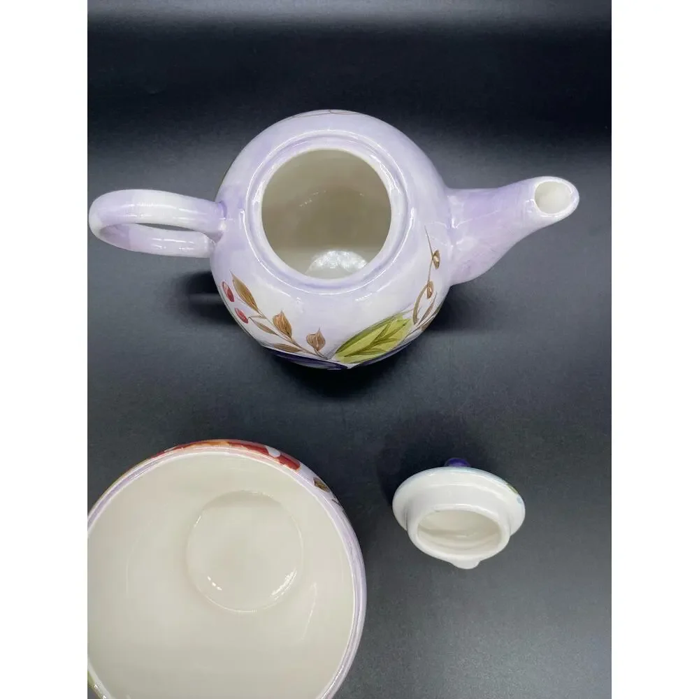 Gibson Elite Teapot with Cup with Fruit Design